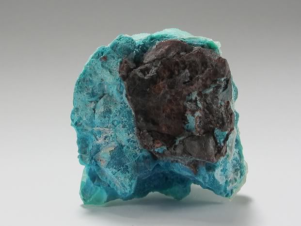 Chrysocolla with Malachite and Quartz, Acarí Mine PERU  