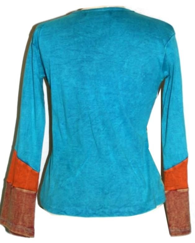 NEW PATCHWORK HIPPIE BOHO EMBROIDERED COTTON TOP BLOUSE  