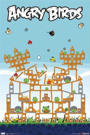 GAME POSTER ~ ANGRY BIRDS PIG FORT iPHONE APP Video  