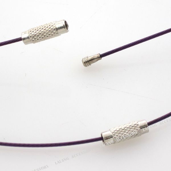 20x Purple Memory Steel Wires Necklaces Chokers 160199  