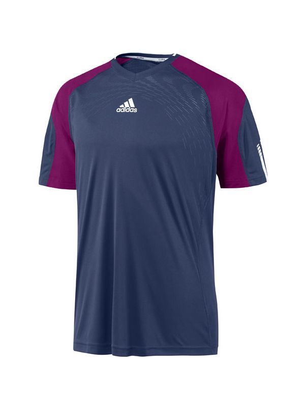 Adidas Edge Mens Climacool White / Navy Tennis T Shirt – Short 