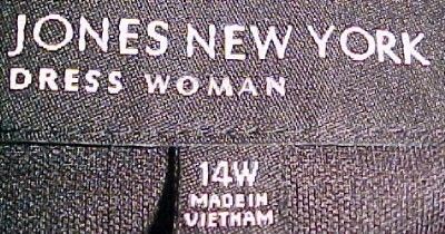 Jones New York BLACK PINK LEAVES JERSEY KNIT DRESS 14W  