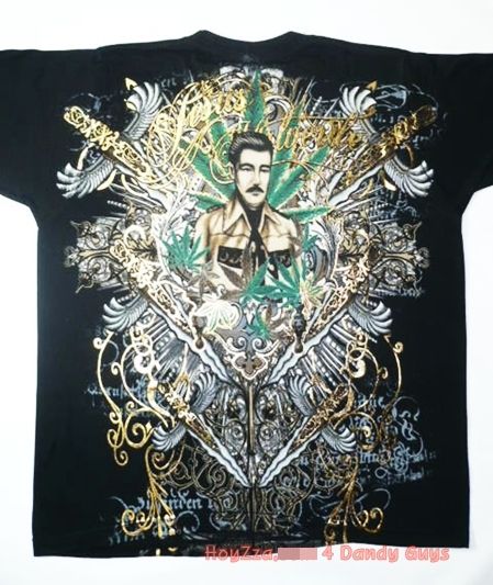 New Mens Jesus Malverde Designer T Shirt With Rhineston  