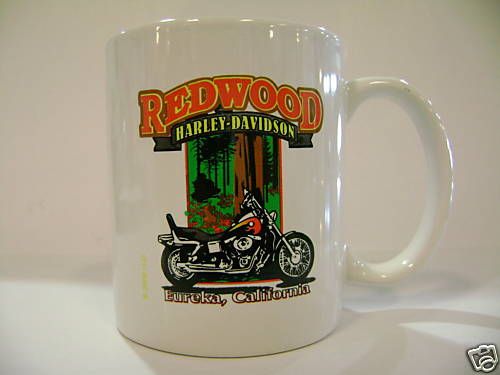 Harley Davidson Coffee Mug Redwood H D Logo White  