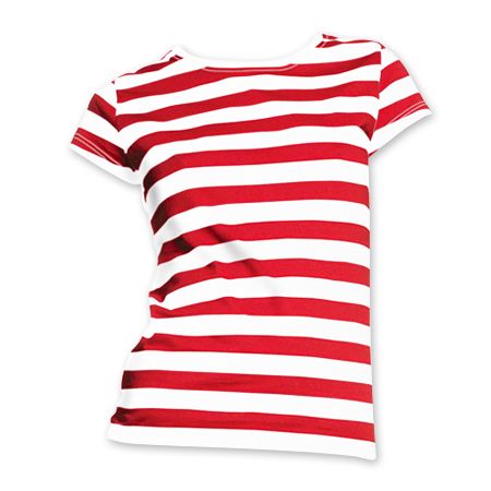  Striped T Shirt S XL Horizontal Black White Red Blue Stripes Womens 