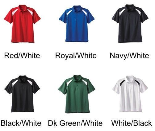   Size 2XL 6XL Colorblock Dri Wicking Fit UPF 50 Golf Polo Sport Shirts