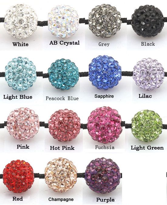   Pave Disco Clay CZ Crystal Ball Friendship Bracelets + Gift Box  