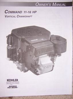 1999 Kohler Command Engine Manual 11   16 HP Vertical s  