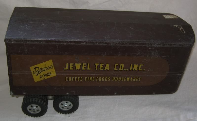 vintage jewel tea pottery truck trailer tonka toy  