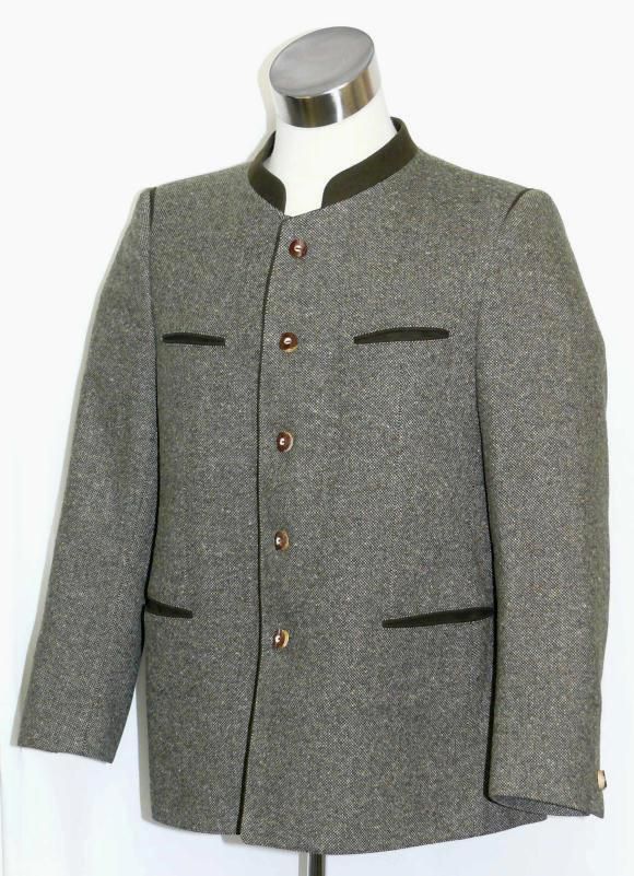 GREEN Winter WOOL Men GERMAN Suit Over Coat JACKET M L  