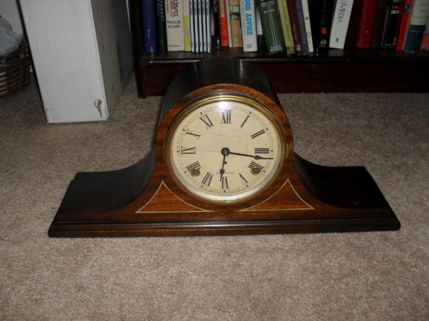Antique Seth Thomas Mantle Mantel Shelf Tambour Chime Clock 89 