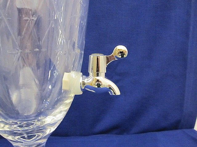 Large Cut Crystal Table Top Drink Dispenser Xclnt Cond  