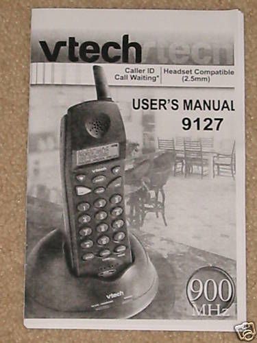Vtech 9127 Cordless Phone 900MHz Users Manual  